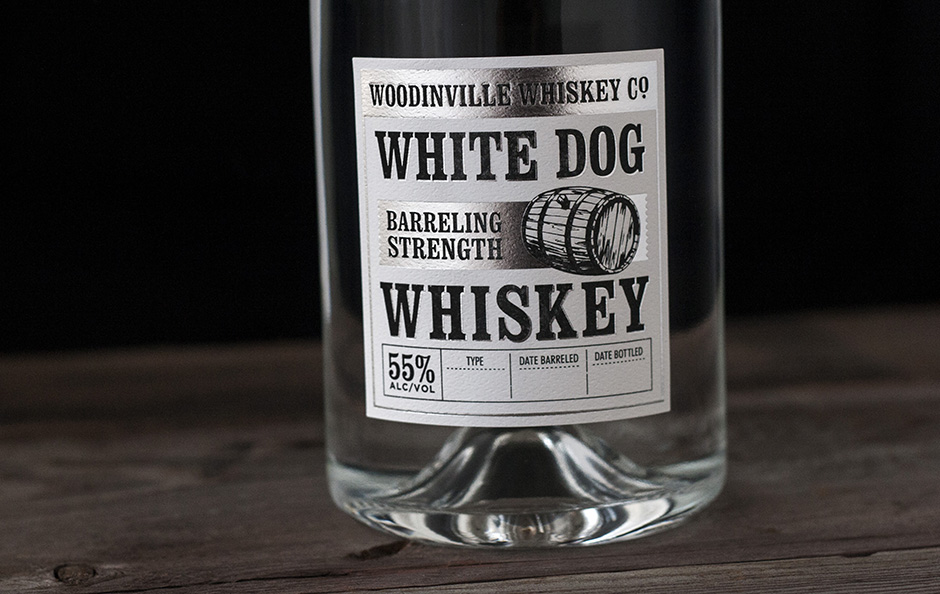 white dog whiskey label