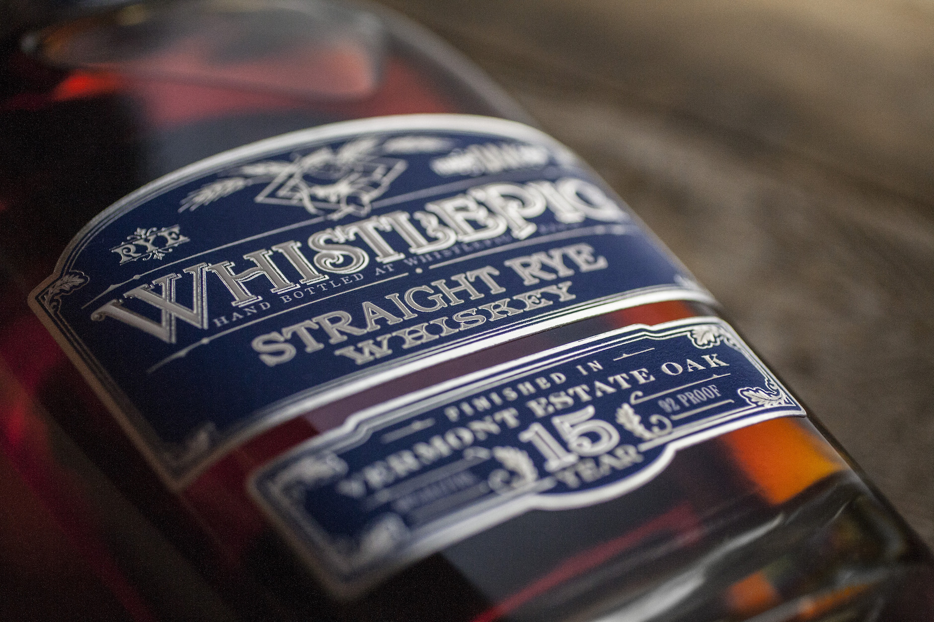 WhistlePig Rye Whiskey 15-year label design